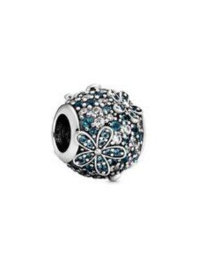 Elegant Blue and Silver Floral Charm